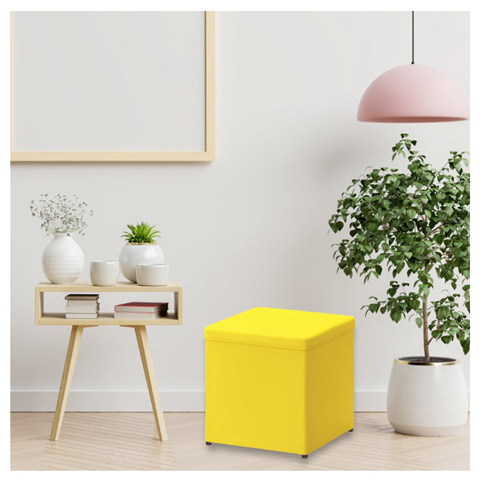 Foot Stool With Storage -Yellow
