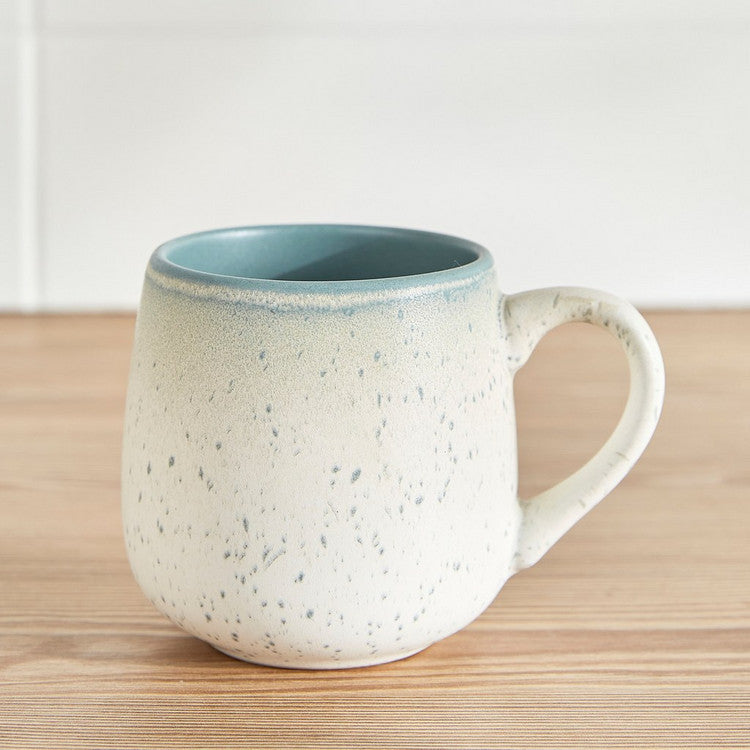 350ml Ceramic Mug - White/Teal