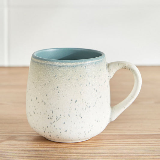 350ml Ceramic Mug - White/Teal