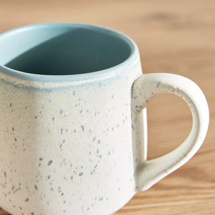 350ml Ceramic Mug - White/Teal