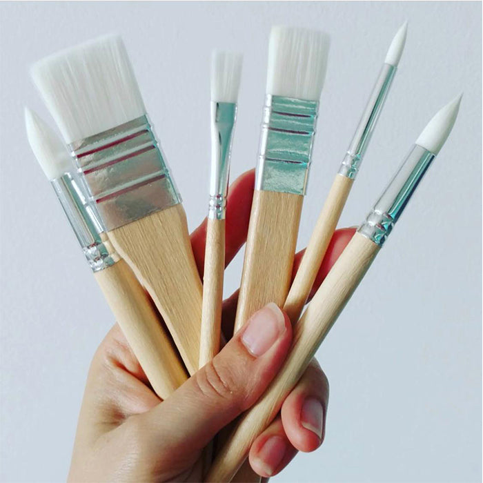 Kids Paint Brush Set - Set of 6