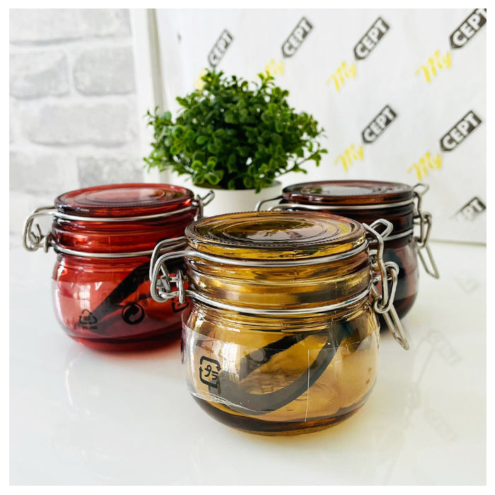 Airtight Glass Jar with Lid - Set of 3