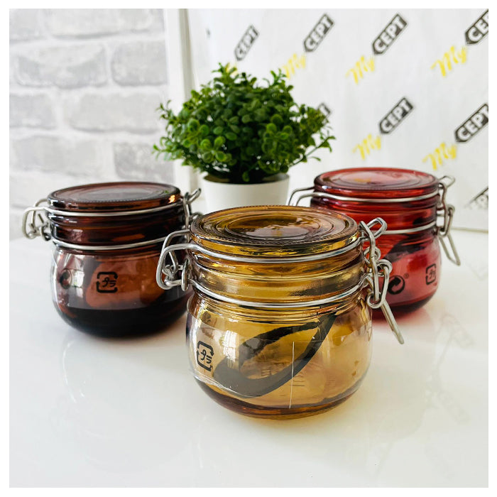 Airtight Glass Jar with Lid - Set of 3