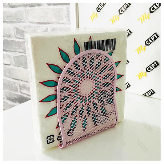 Pack of 30 Napkins with Pink Holder