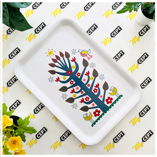 Serving Tray Rectangle - Tree