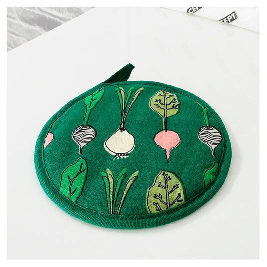 Pot Holder - Patterned Green