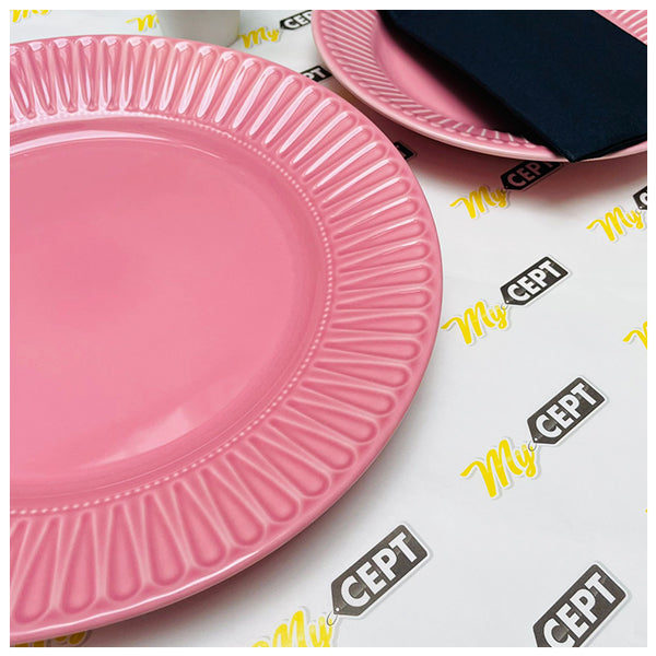 Plate Pink - Earthenware