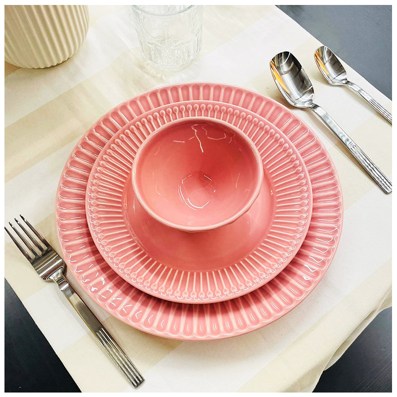 Plate Pink - Earthenware