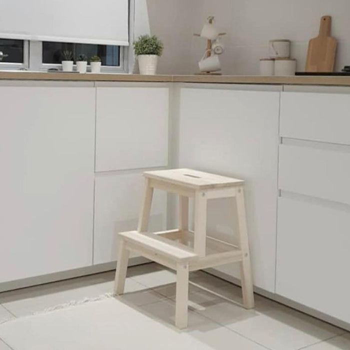 Wooden Step Stool - White