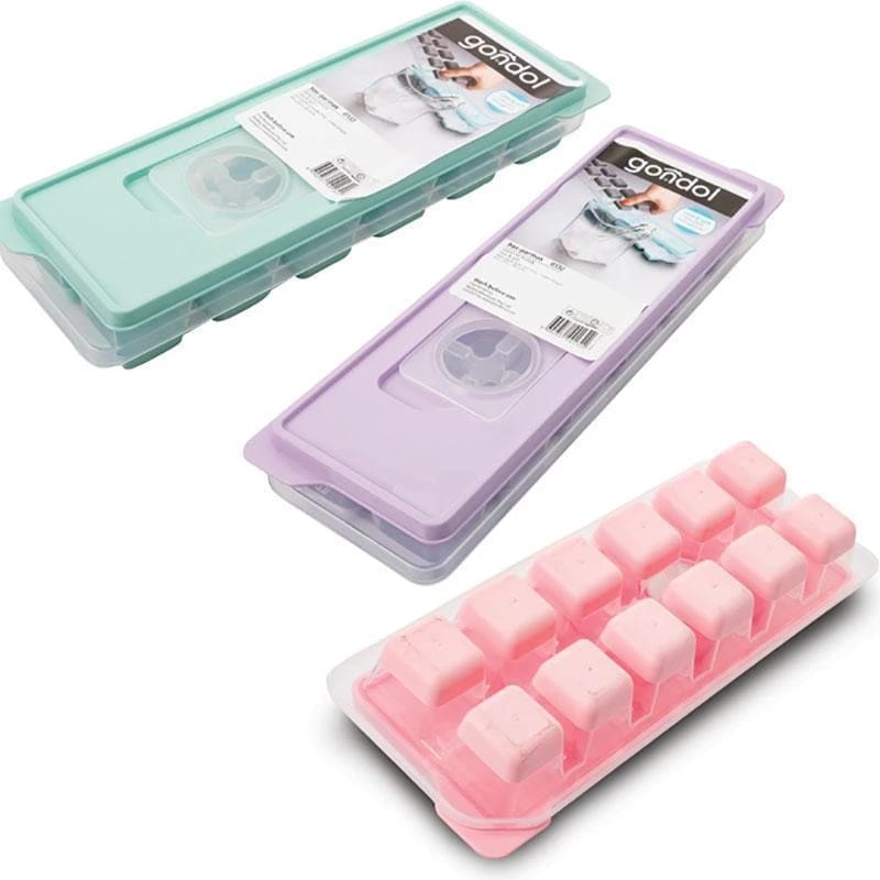 Ice Cube Tray With Lid - Assorted Colours