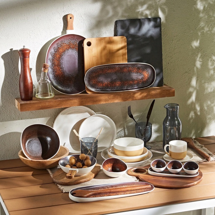 3-Piece Serving Bowl With Tray Set