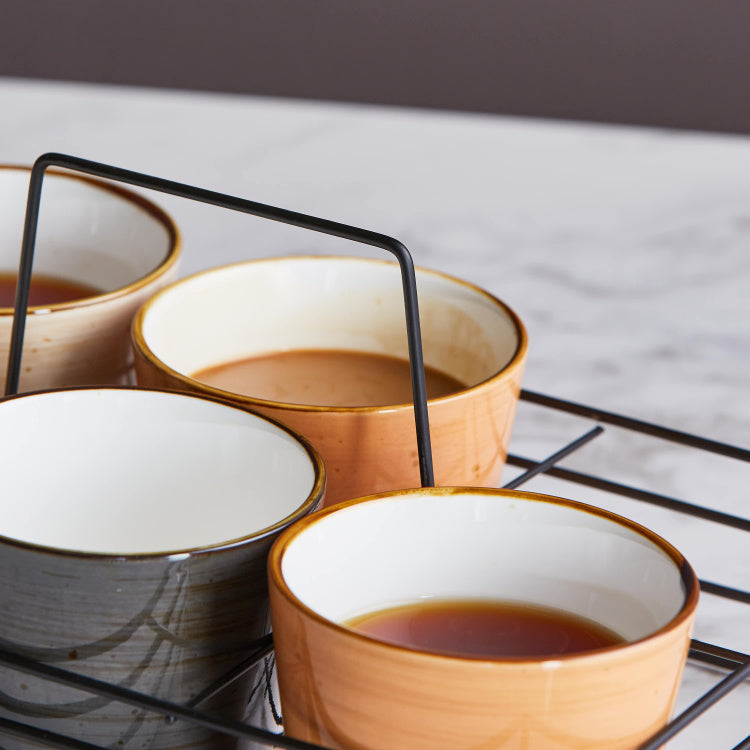6-Pc Cup Set With Serving Caddy