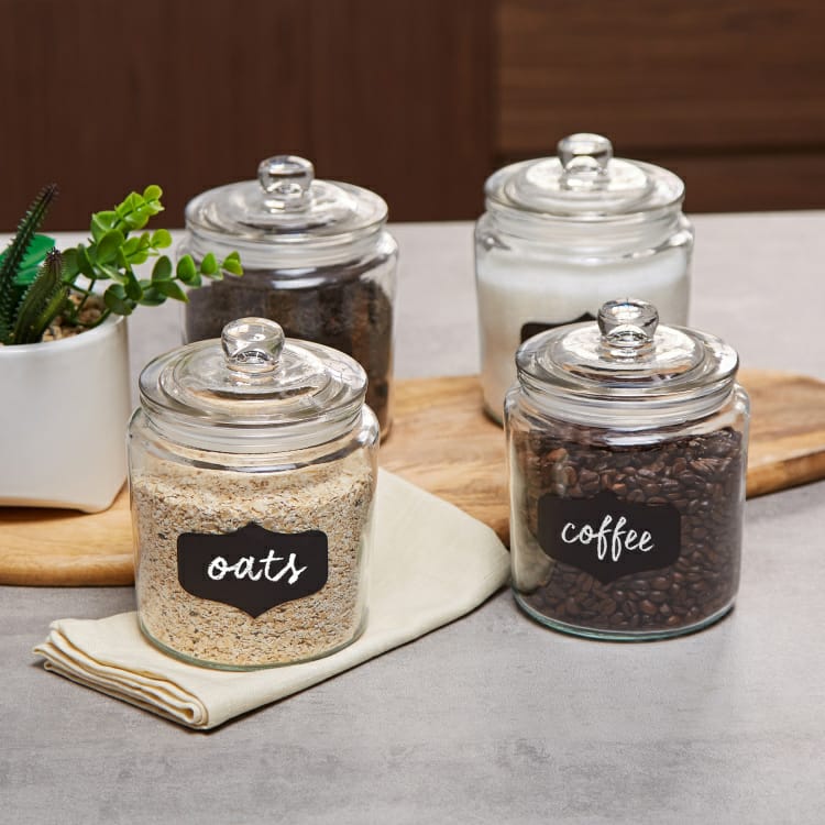 Glass Canister with Lid Pack of 4