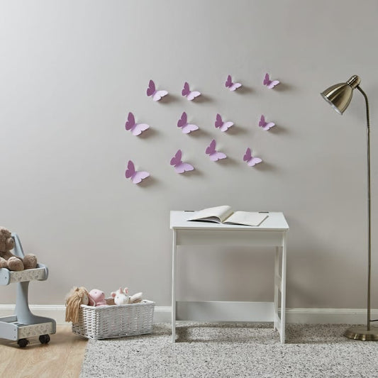 Wall Decor Purple Butterfly Pack of 12