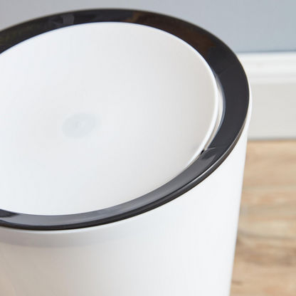 Waste Bin with Flap - White