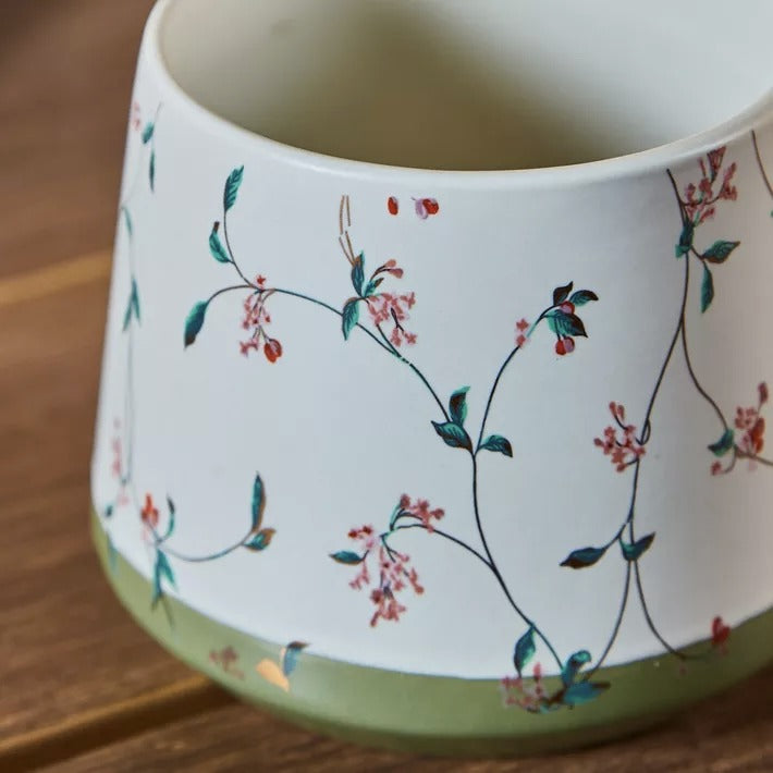 384ml Tea/Coffee Mug - Floral Green