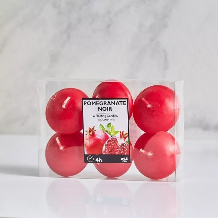 Floating Candles Pack of 6 - Red
