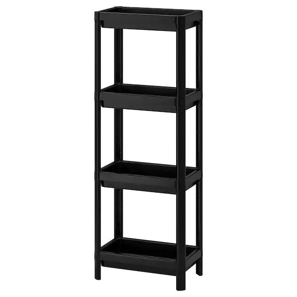Shelfing Unit - 4 Shelves - Black (4200225505369)