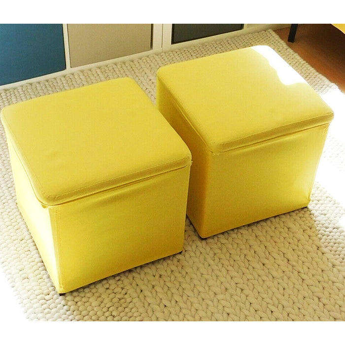 Foot Stool With Storage -Yellow